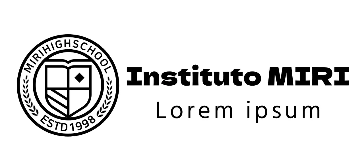 Logotipo del instituto en forma de círculo símbolo de educación