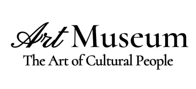 An art museum logo with a classy cursive concept