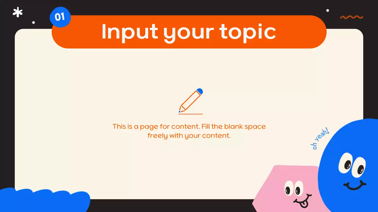 다채로운 장난스러운 템플릿 프레젠테이션