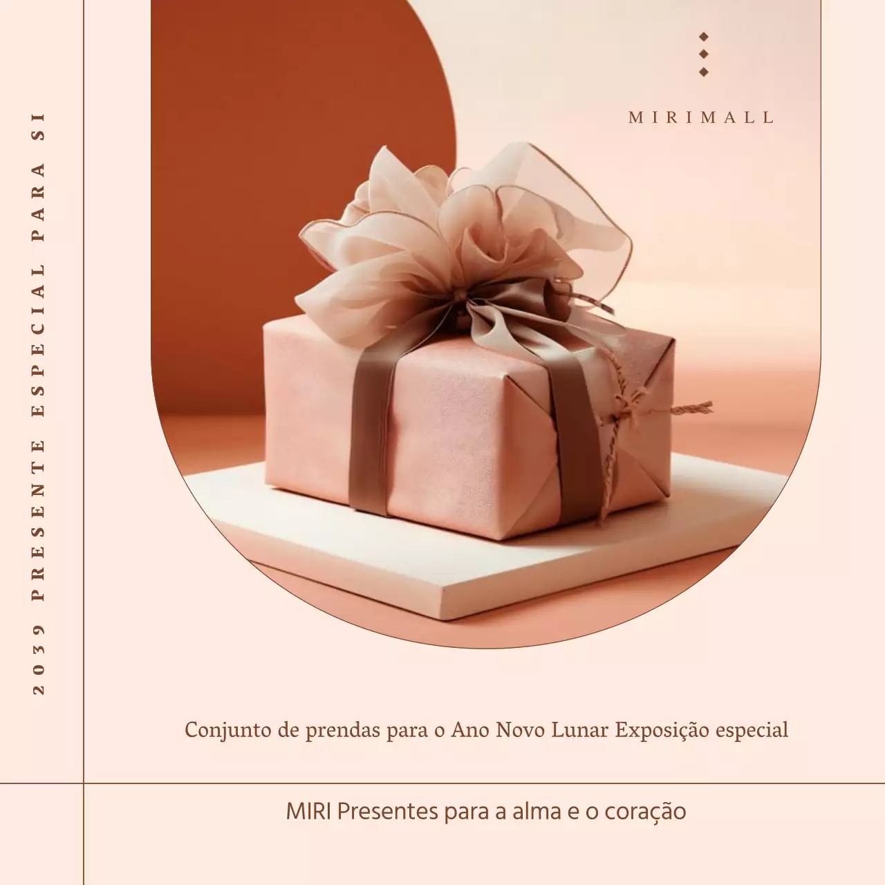 Promova um conjunto de presentes de Ano Novo Chinês na moda, em rosa e bege