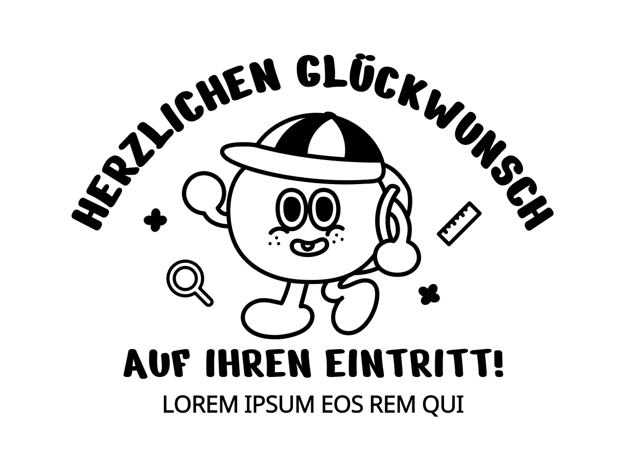 Grundschul-Eingangsfeier Waren mit niedlichen Zeichnung Illustrationen