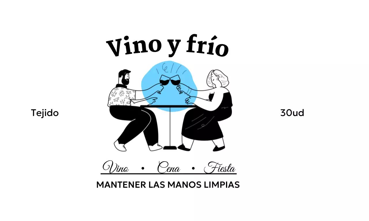 Diseño promocional con la ilustración de un bebedor de vino