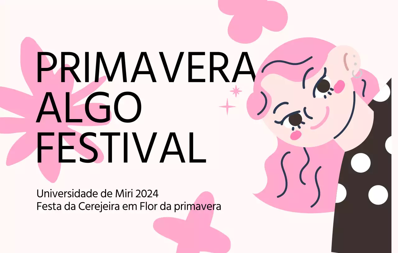 Desenho promocional com adoráveis ilustrações cor-de-rosa