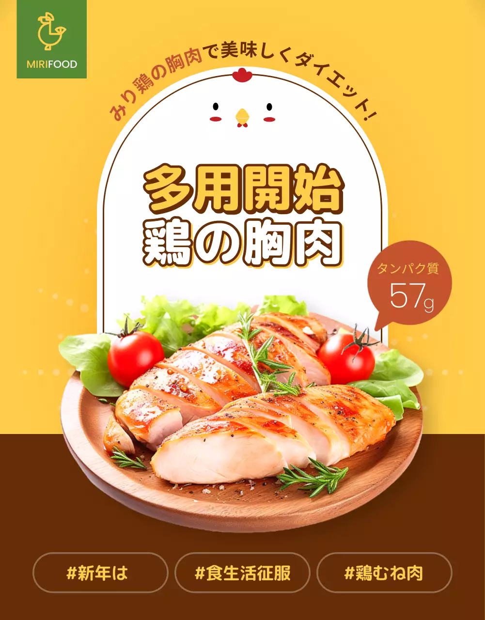 黄色 ポップ 食品 ポスター 詳細ページ