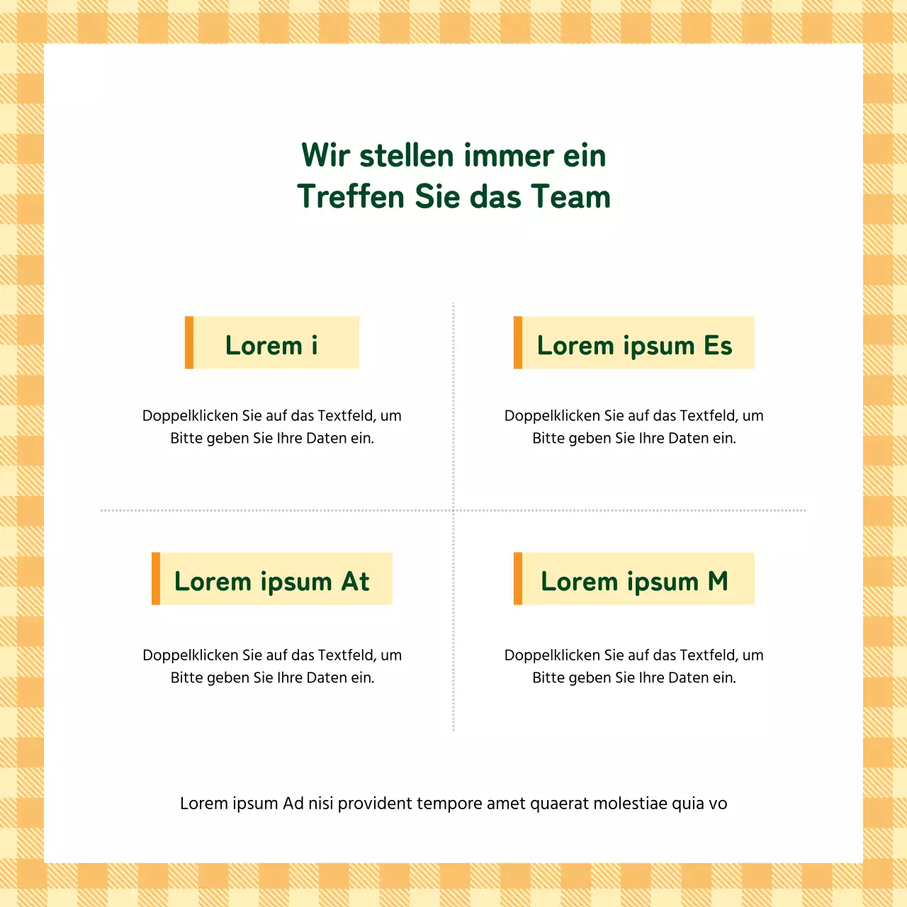 Eine einfache orange-grüne Yoga-Werbung