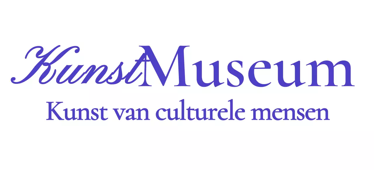 Museumlogo met stijlvol cursief concept