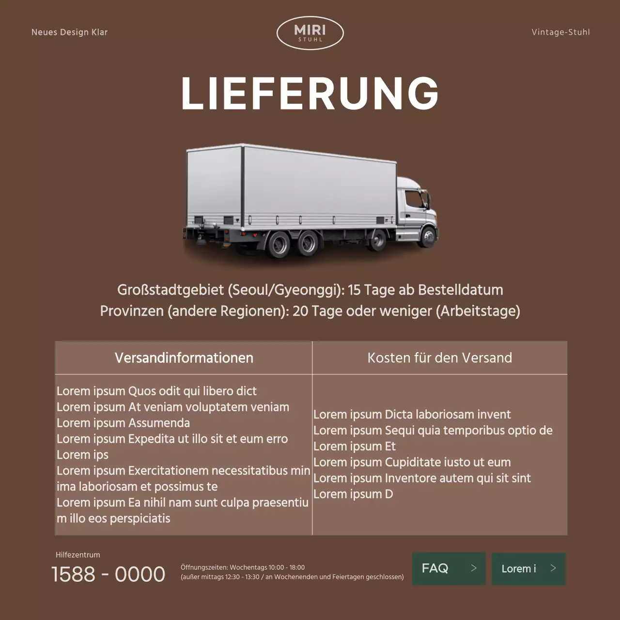 Marke ein einfacher Stuhl in Grau und Grün