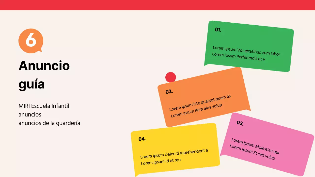 Guía para reclutar niños para la guardería rojiamarilla