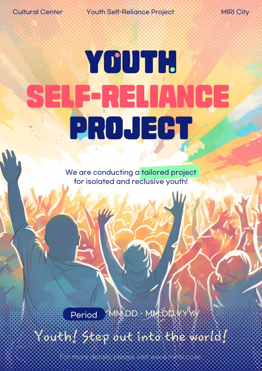 Colorful Modern Youth Project Announcement Poster