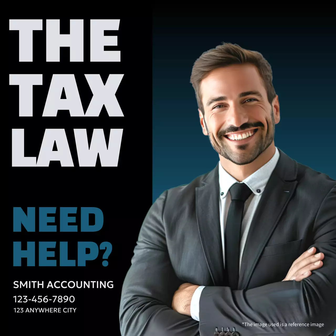 Black Professional Tax Advertisement Social Media Post