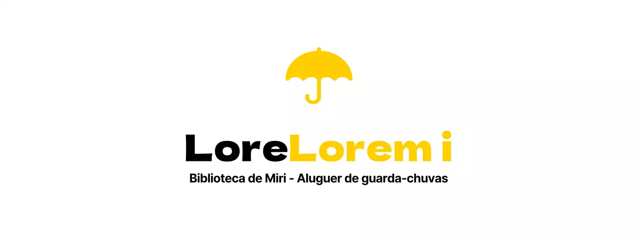 Desenho a cores para serviços de aluguer com um ícone de guarda-chuva