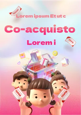 Annuncio co-buy di classe con testo arancione e rosa