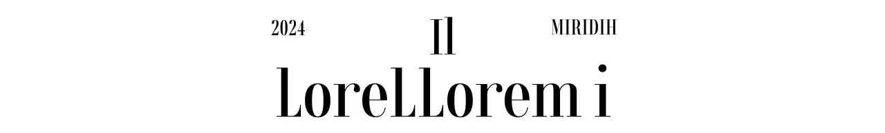 Design in stile rivista con caratteri tipografici eleganti