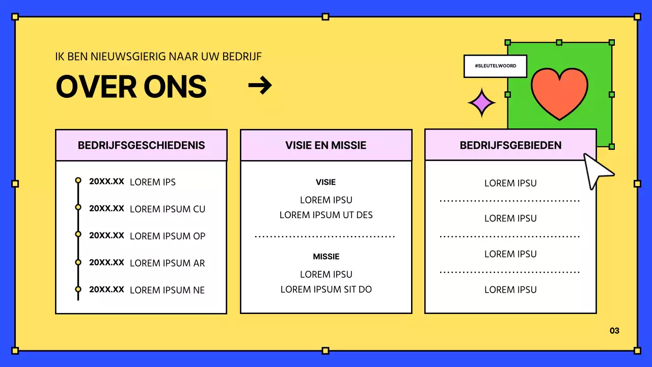 Kitscherig geel en blauw HR-opleidingsmateriaal voor nieuwe werknemers