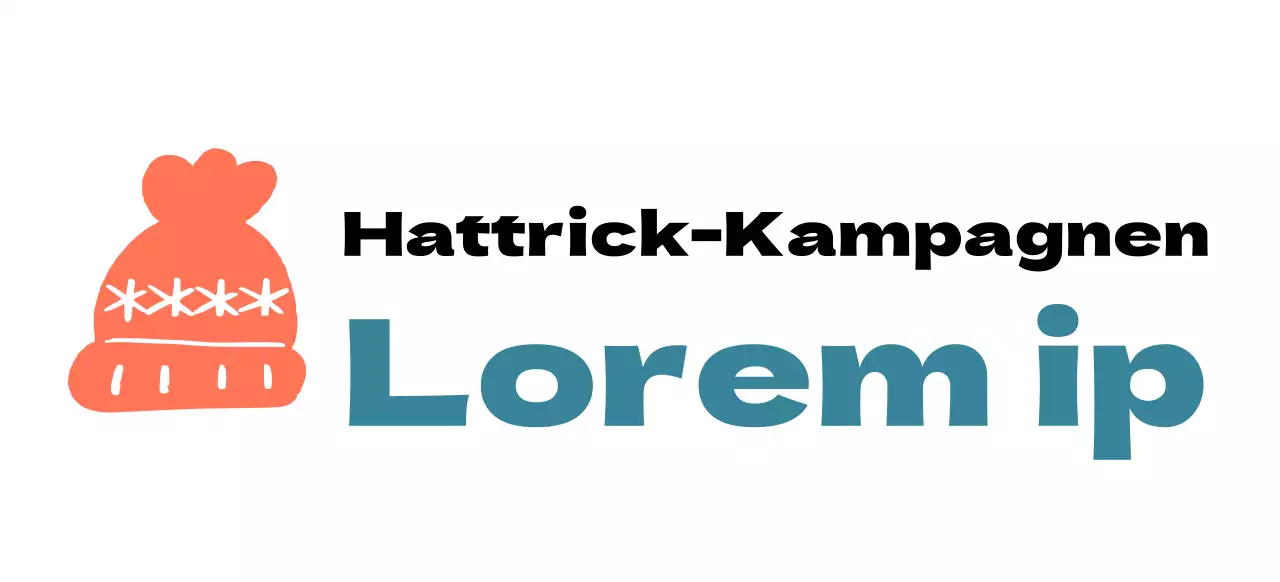Kampagnenlogo mit einer niedlichen Strickmützen-Illustration