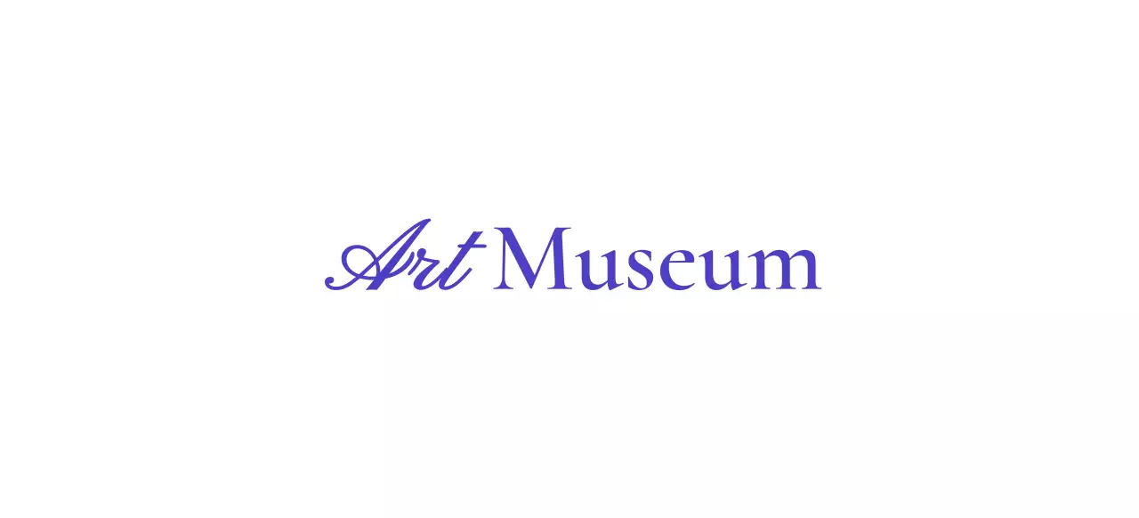 An art museum logo with a classy cursive concept