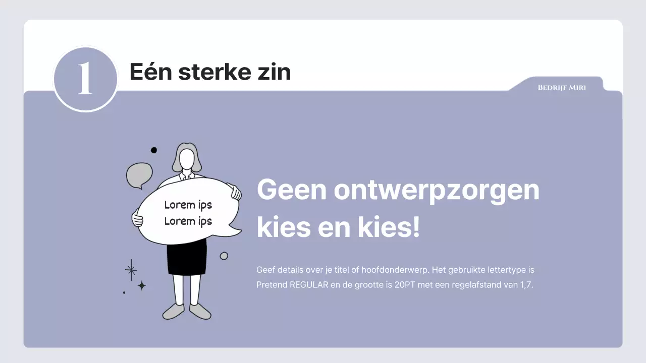 Eenvoudige tekst in mauve en grijs, met veel ruimte om te schrijven