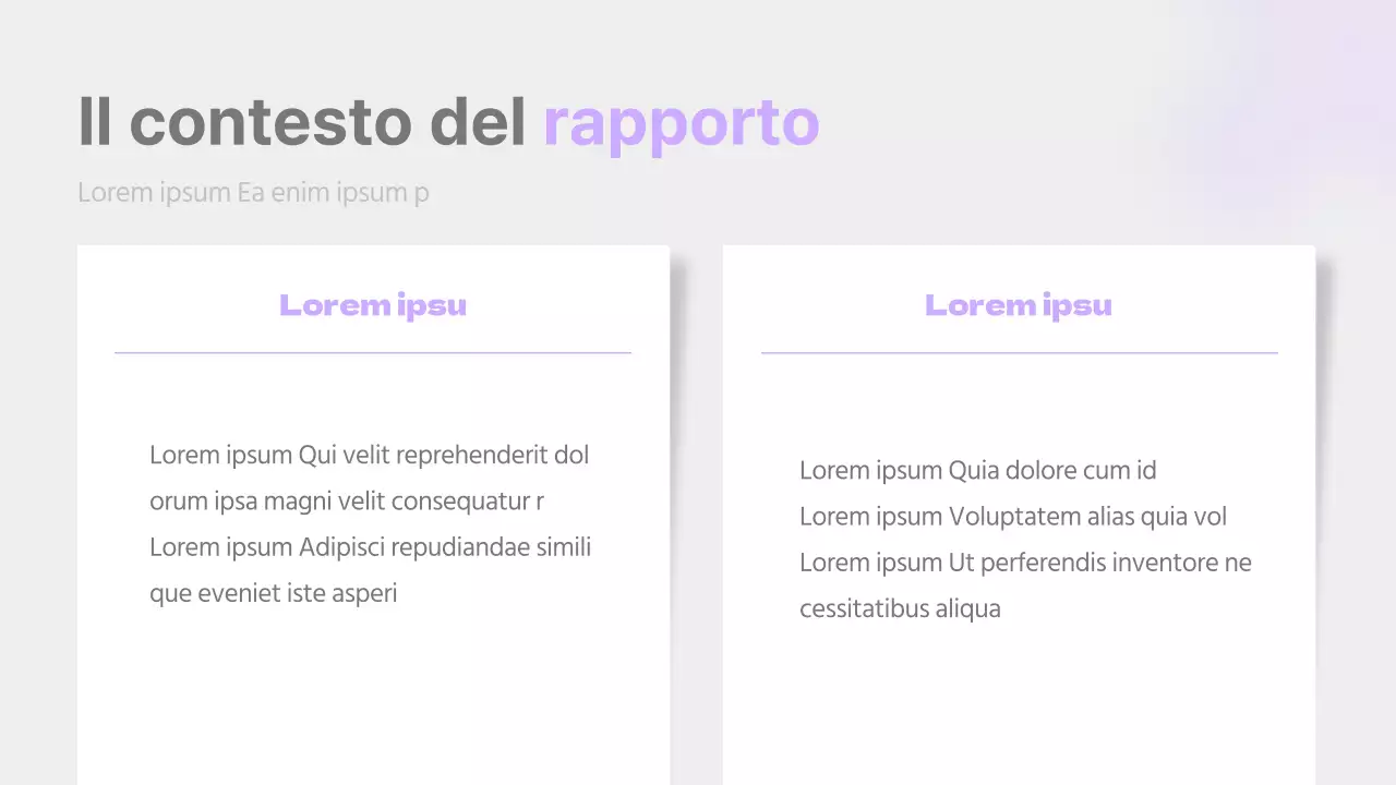 Una relazione semplice in malva e grigio