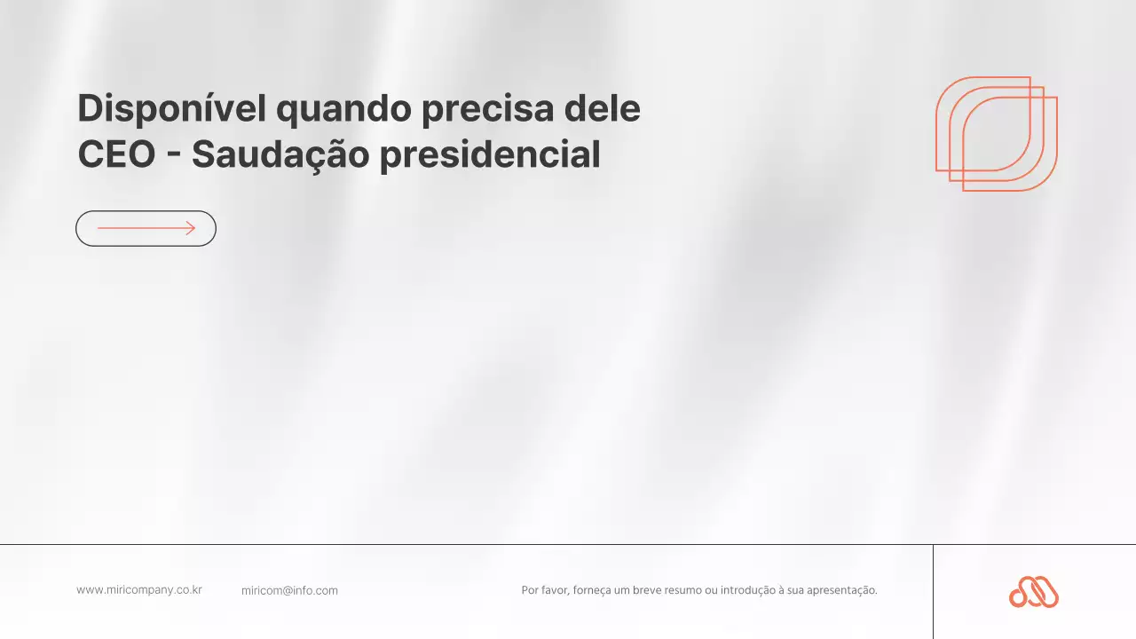 Uma carta de apresentação simples, a cor de laranja e a preto e branco