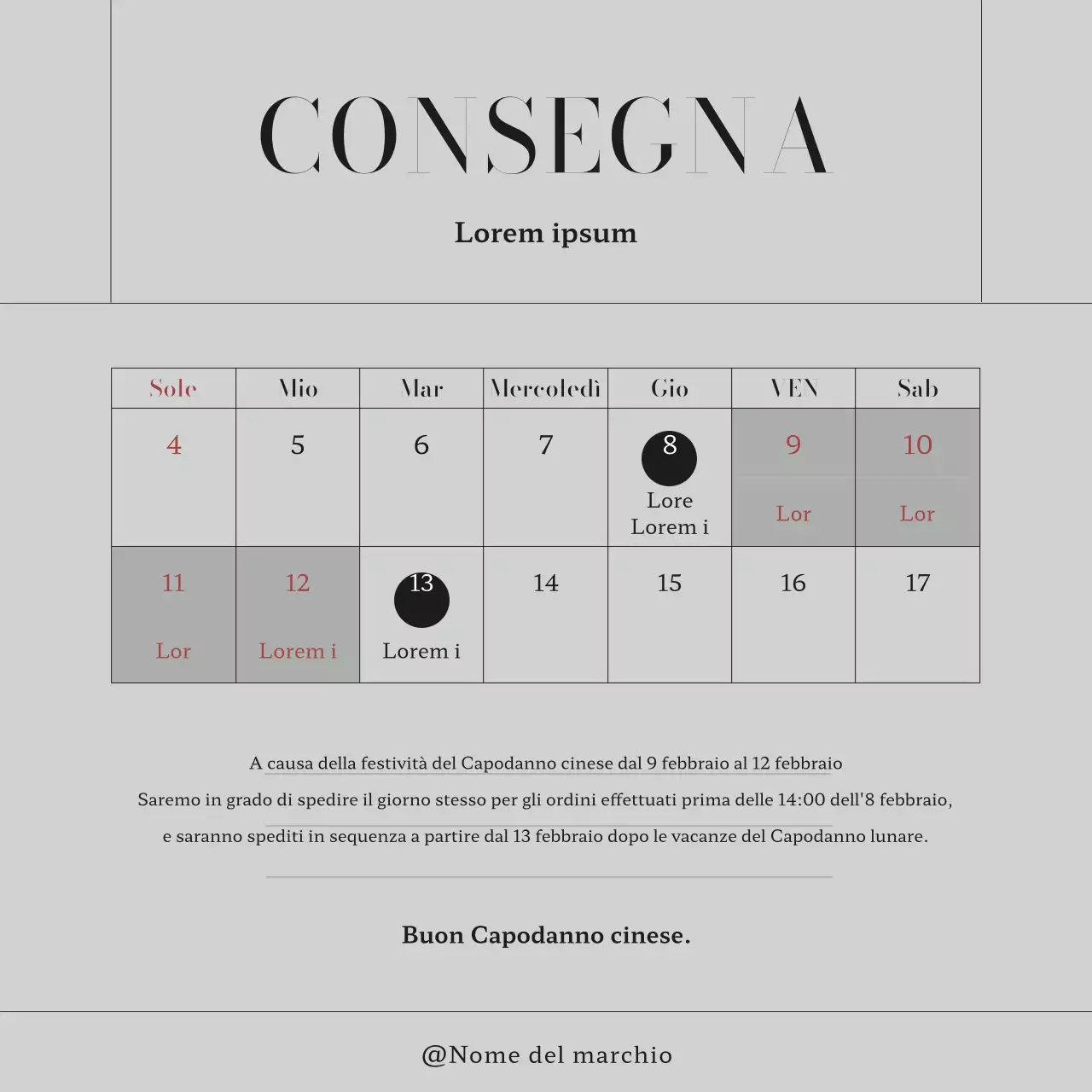 Marketing di un moderno marchio di abbigliamento di moda in bianco e nero