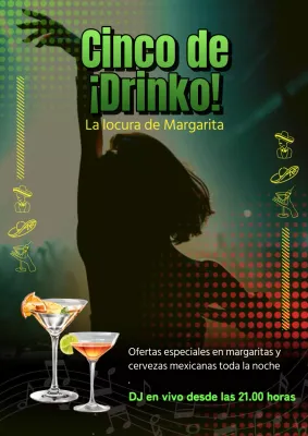 Kitsch verde y rojo Publicidad para el Cinco de Mayo