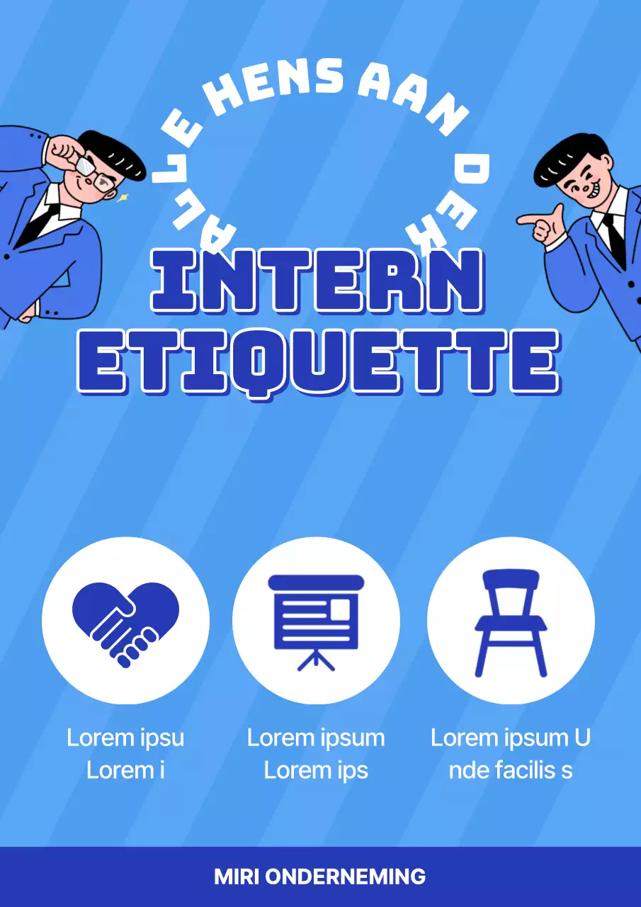 De bedrijfscultuurcampagne aankondigen met een lichtblauwe achtergrond