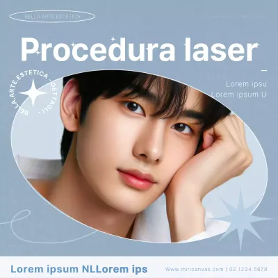 Promuovere i trattamenti laser classici in azzurro e bianco