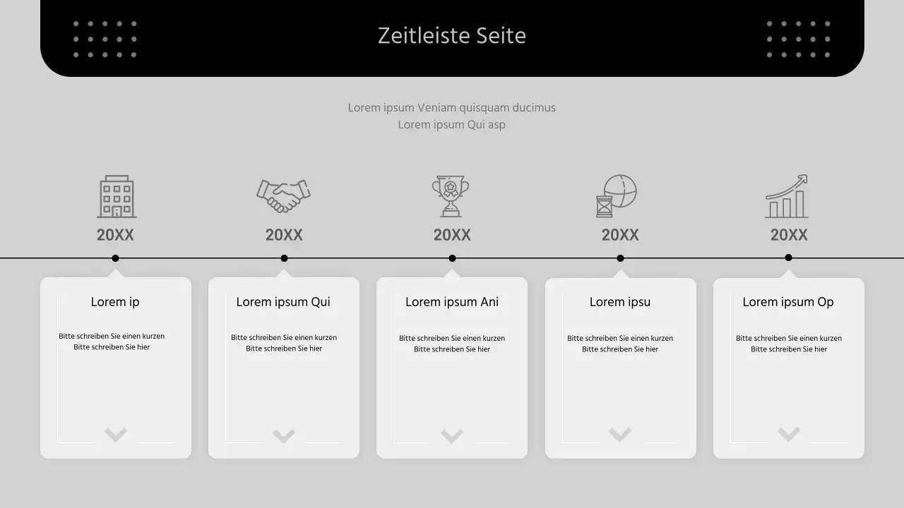 Ein modernes Geschäftsangebot in Schwarz und Weiß