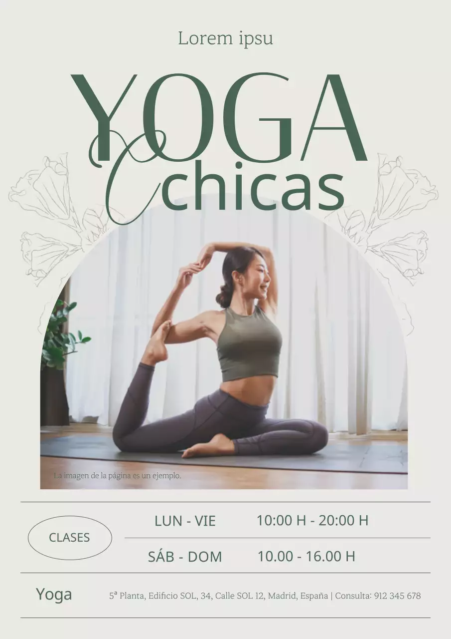 Promueve una sencilla clase de yoga primaveral en caqui