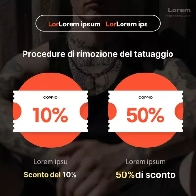 Promuovere procedure di rimozione dei tatuaggi di tendenza con accenti arancioni