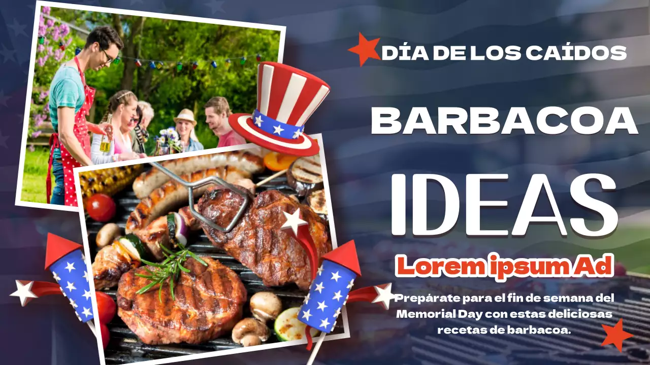 Barbacoa Kitsch Azul y Roja para el Memorial Day Recetas