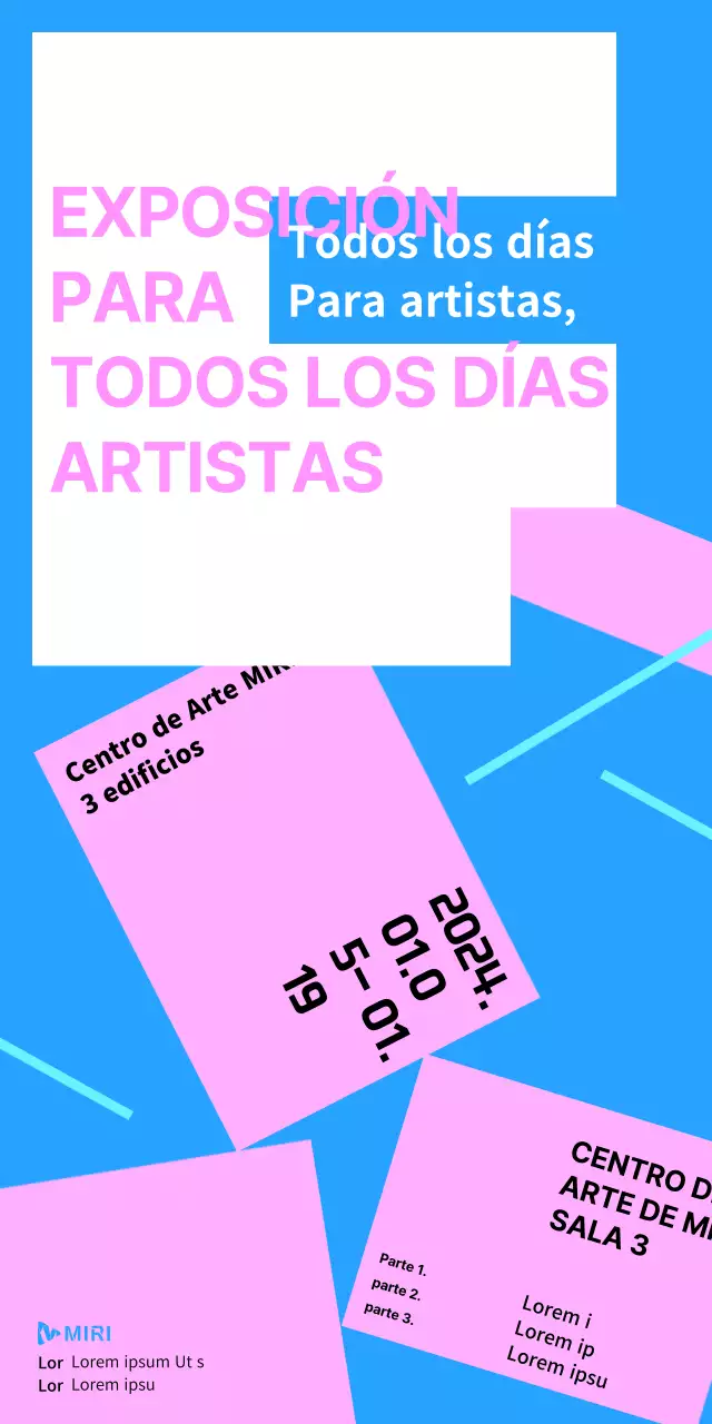 Promover una exposición de arte vivo en rosa