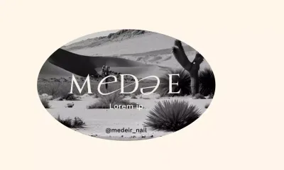 Portafoto rotondo in beige Salone delle unghie di lusso