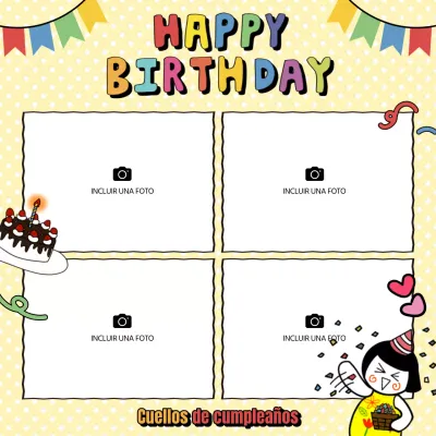 Un bonito anuncio de instantáneas de la vida con fondo amarillo