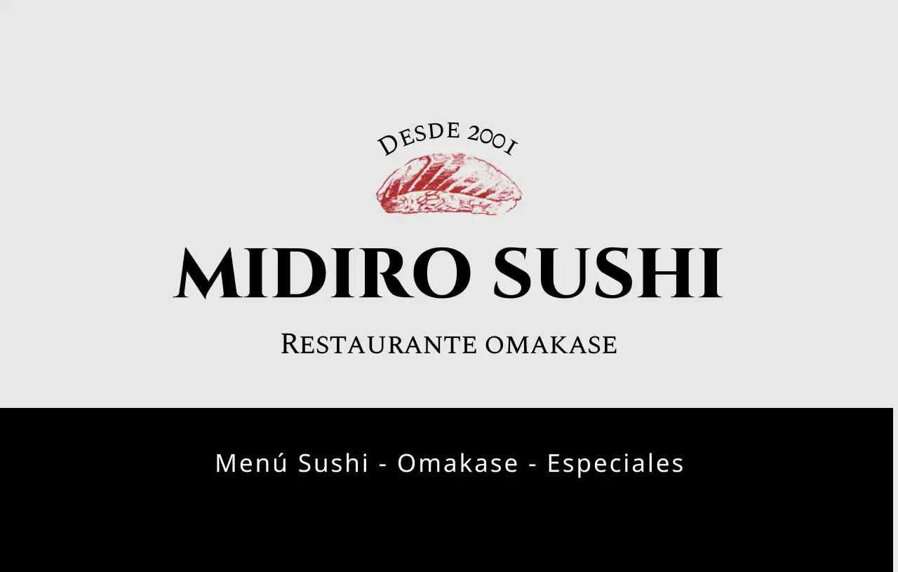 Un restaurante japonés de sushi omakase de lujo en negro y gris