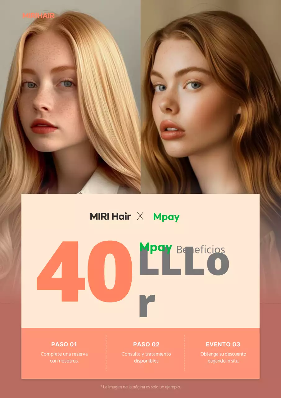 Promover descuentos por reserva anticipada en una sencilla peluquería de color beige y rosa