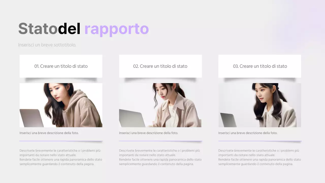 Una relazione semplice in malva e grigio