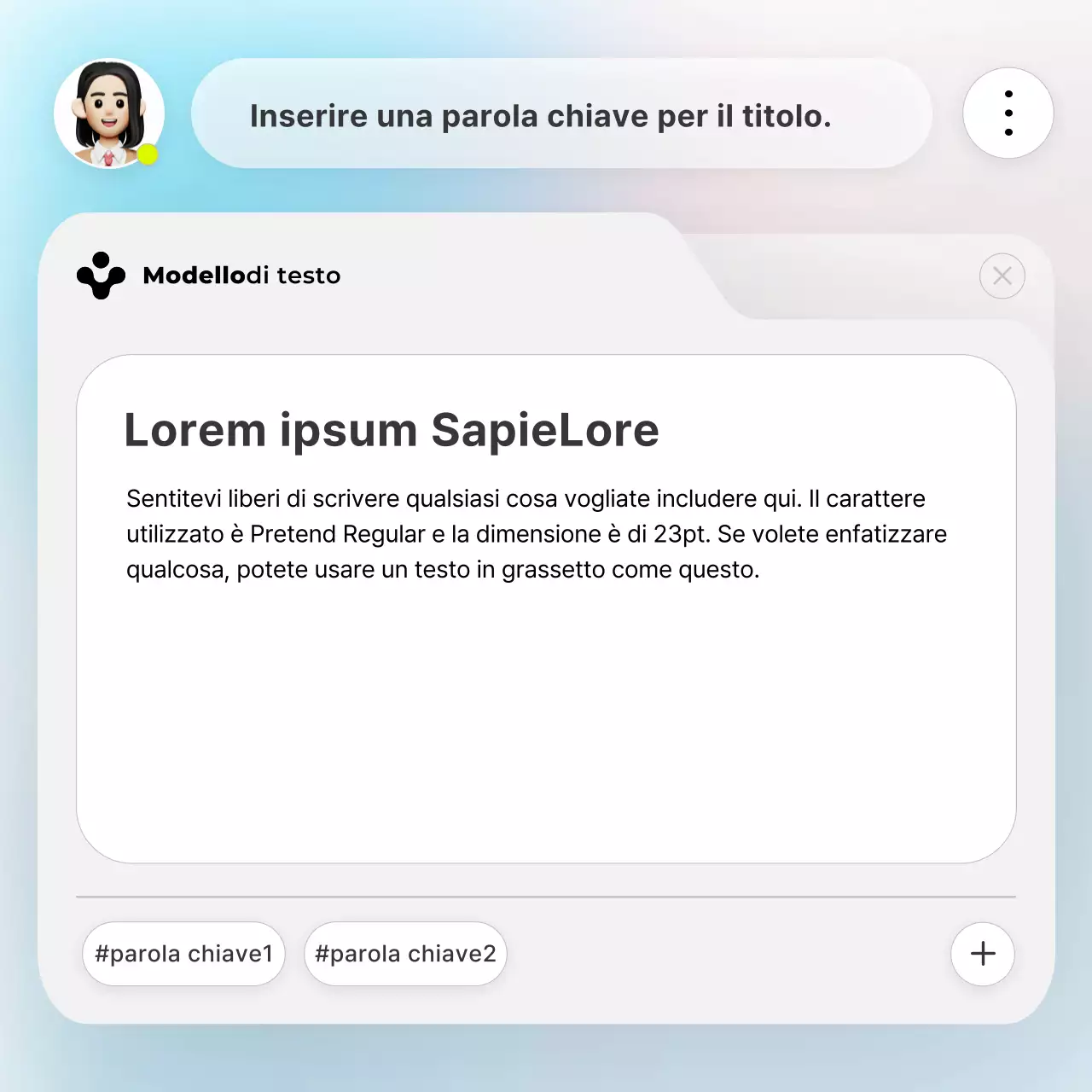 Modello di sfondo trendy bianco e azzurro