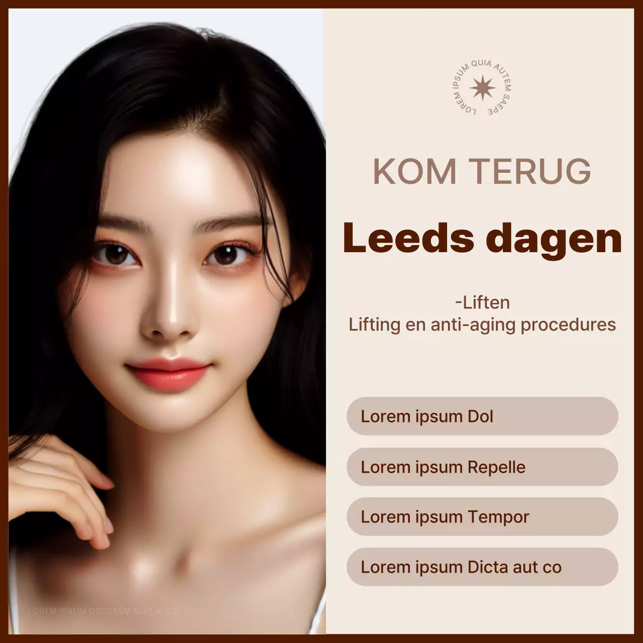 Bevorder moderne tilprocedures in beige en bruin