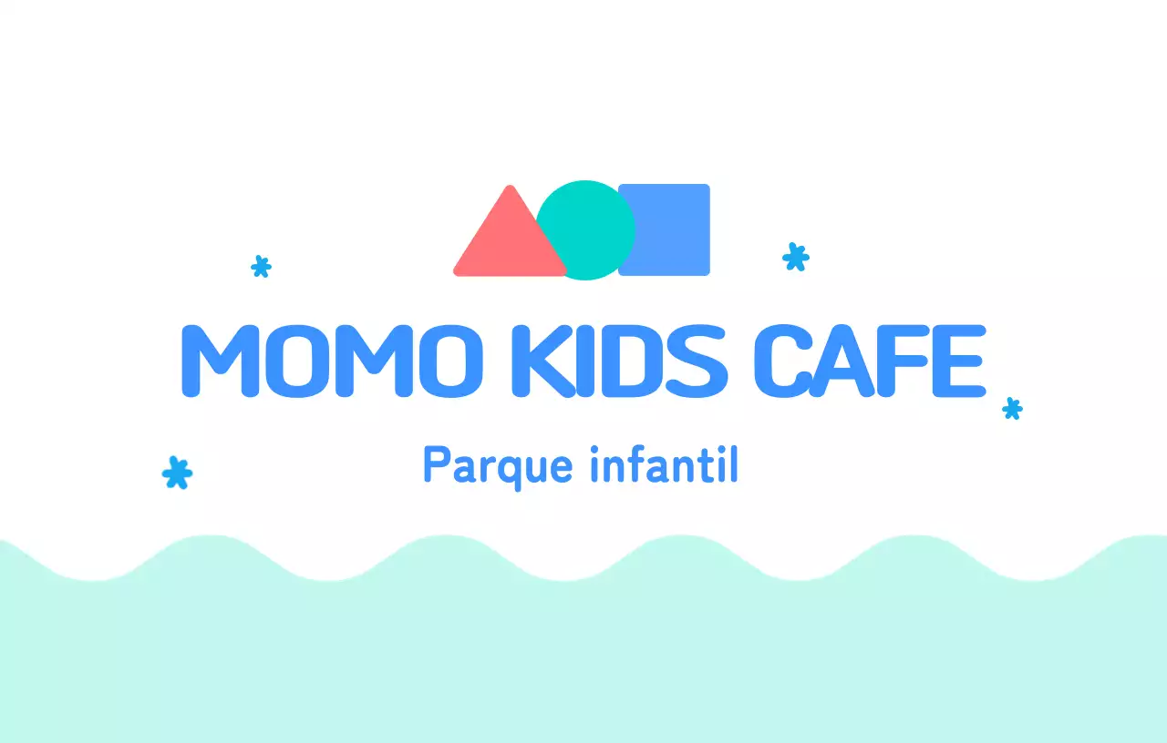 Cafetería infantil con formas de colores