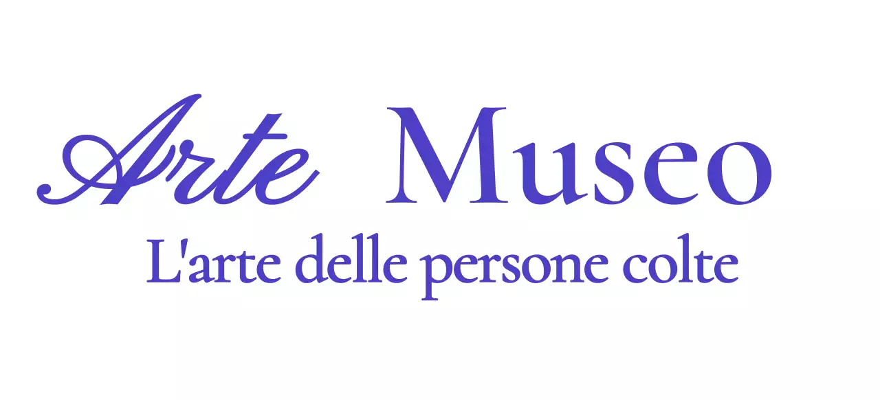 Logo del museo con un concetto di classe in corsivo