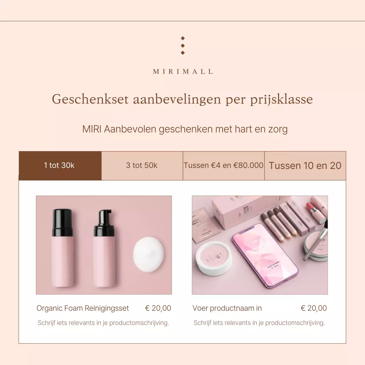 Promoot een trendy Chinees Nieuwjaar-cadeauset in roze en beige