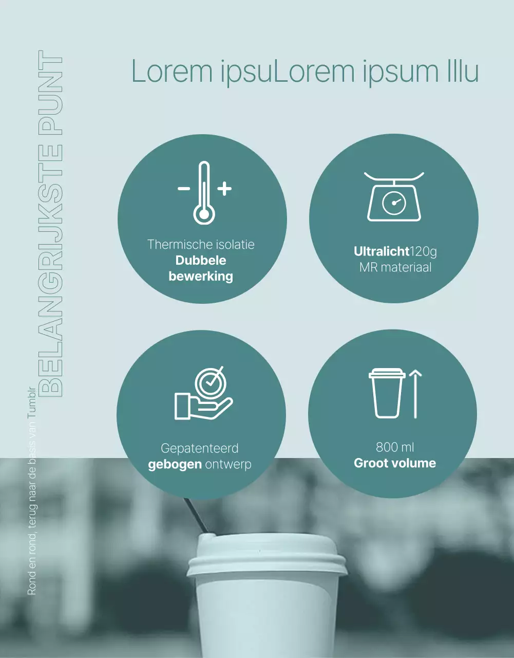 Promoot een eenvoudig groen en mintkleurig tumblr-product