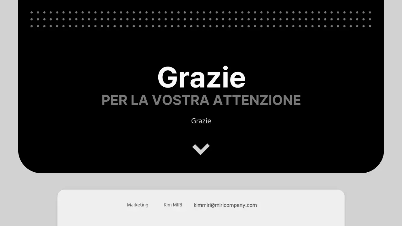 Una moderna proposta commerciale in bianco e nero