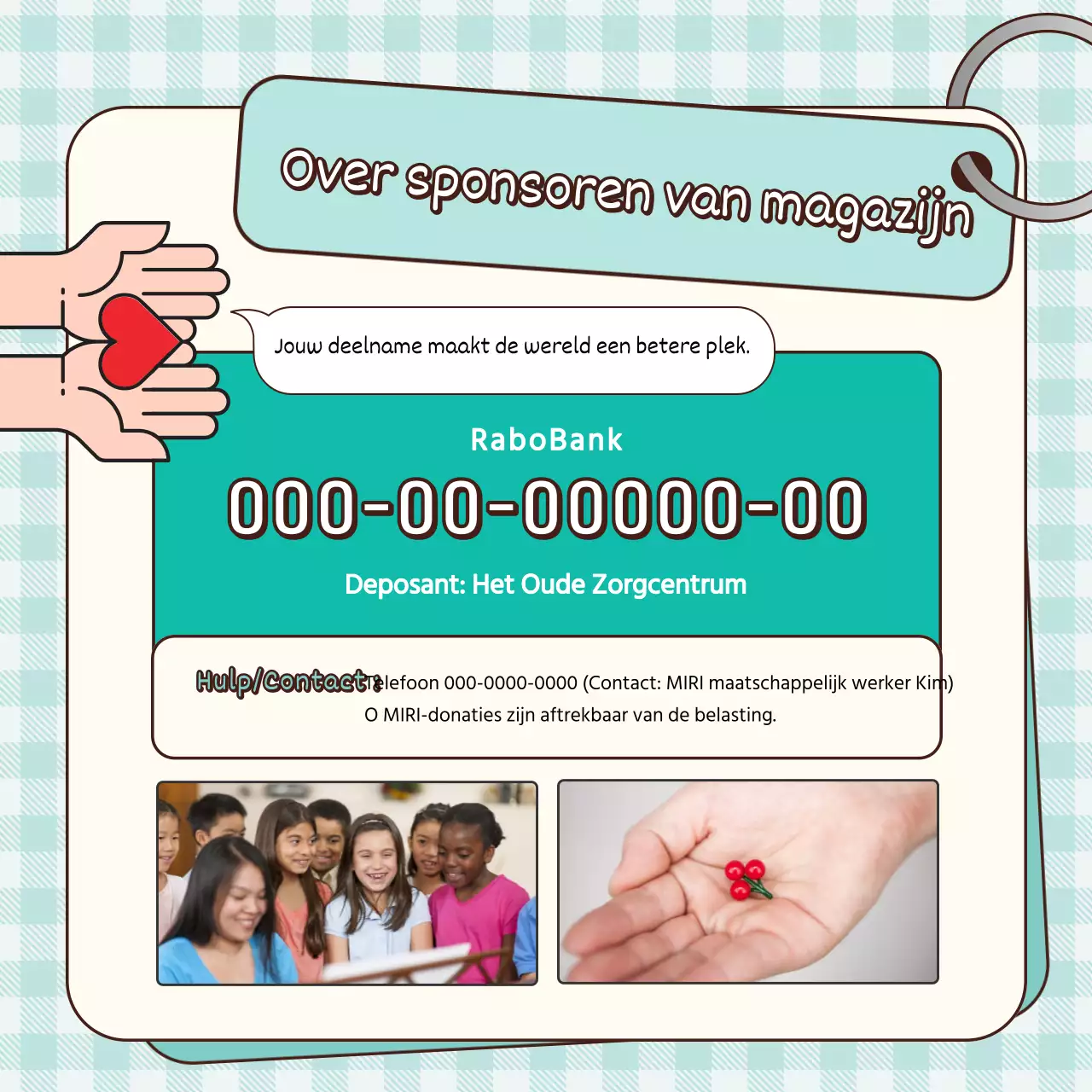 Een bericht over het oranje en ivoren welzijnscentrum