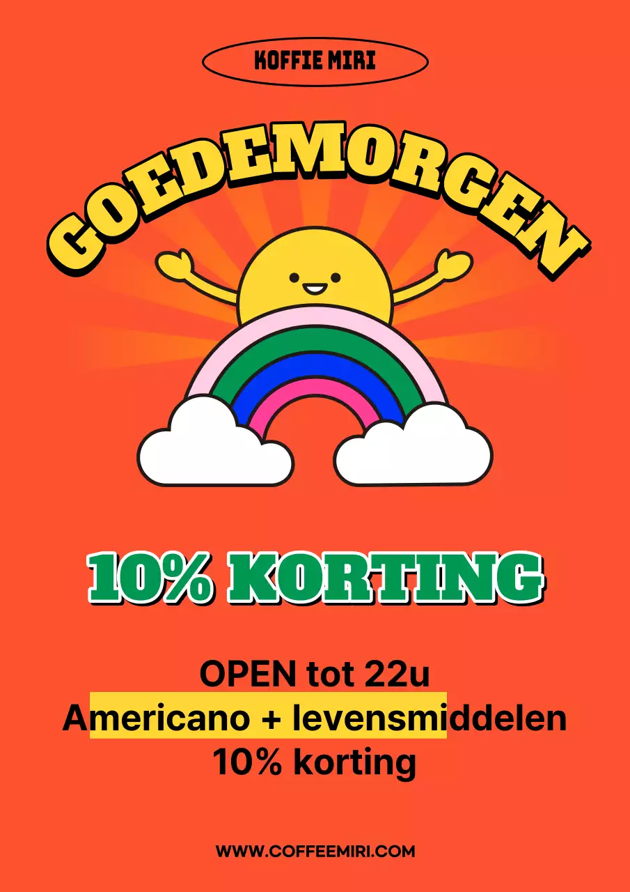 Promoot je Pop Art Café evenement in oranje