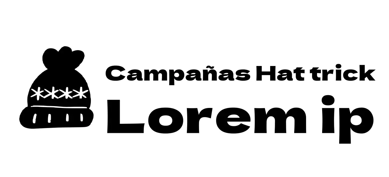 Logotipo de campaña con una simpática ilustración de un gorro de punto