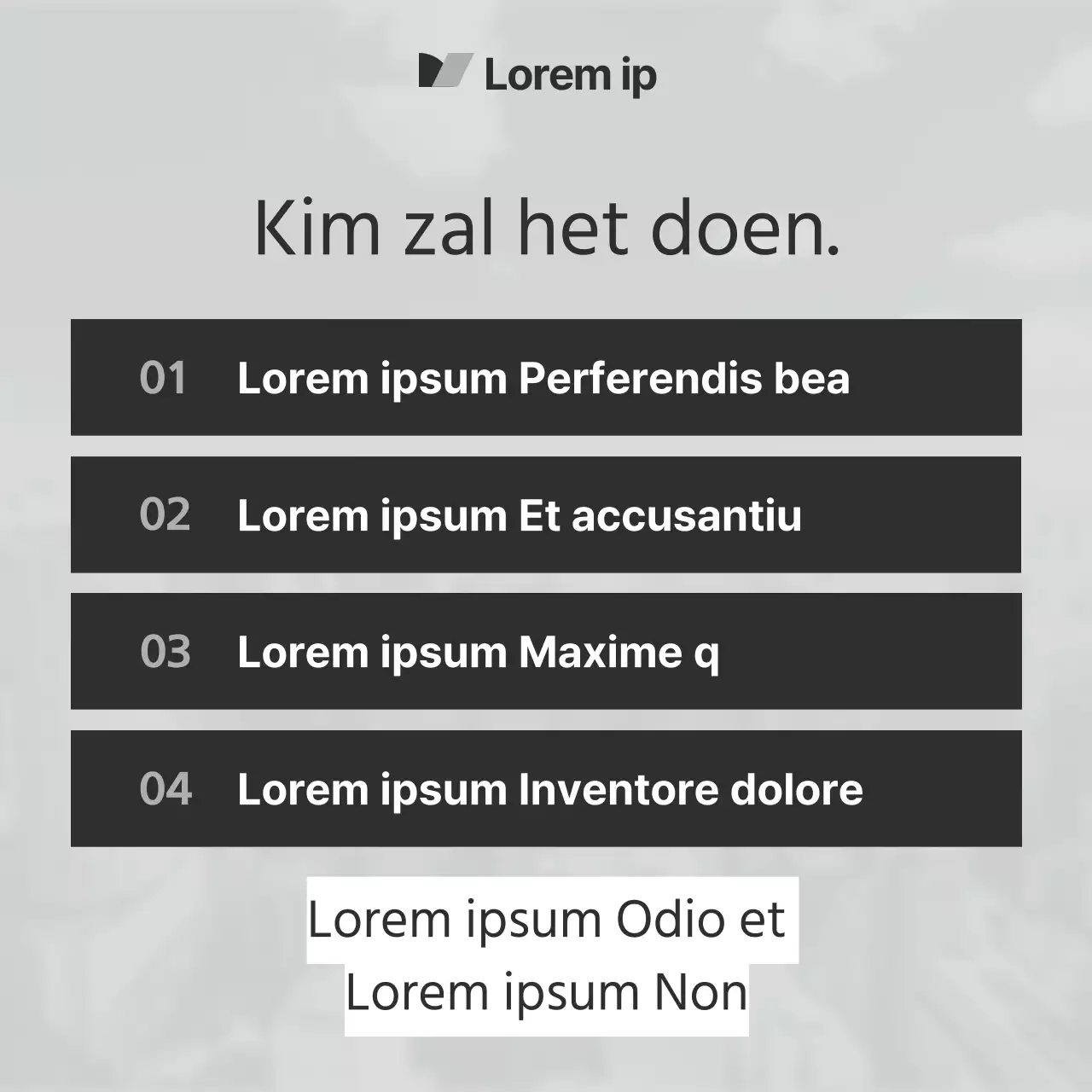 Een moderne verkiezingscampagne in grijs en zwart uitgelegd