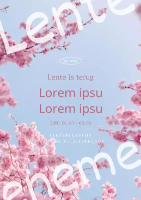 Promoot een eenvoudige voorjaarsuitverkoop in roze en lichtblauw