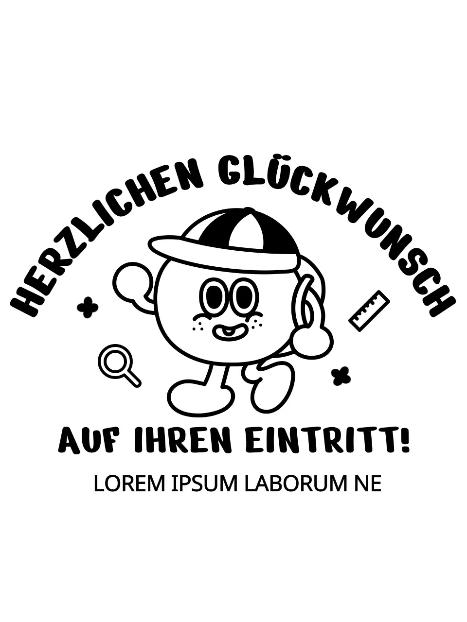 Grundschul-Eingangsfeier Waren mit niedlichen Zeichnung Illustrationen